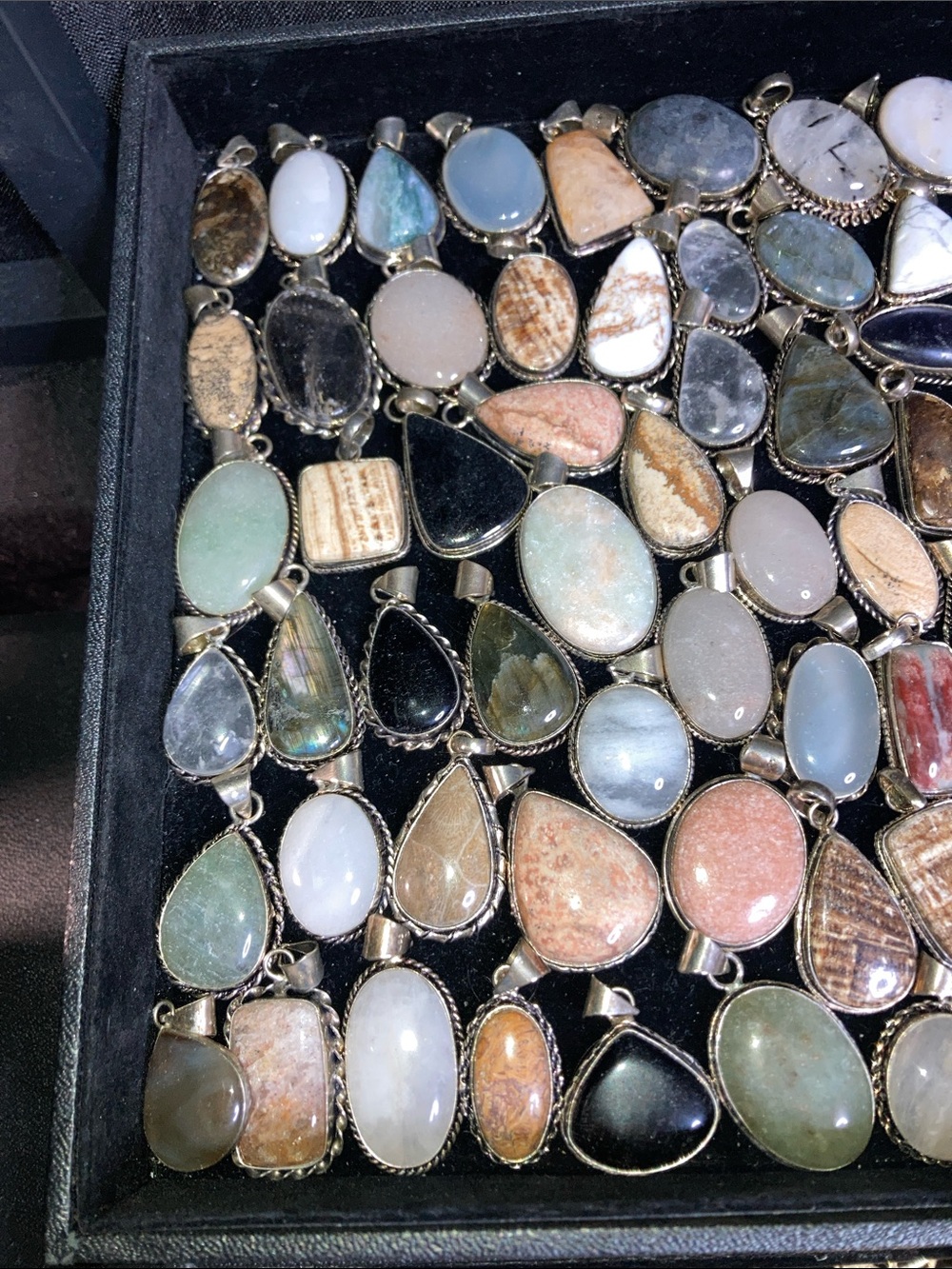 Randomly picked Gemstone Pendant stamped 925 or (pick one) - Picture 3 of 7